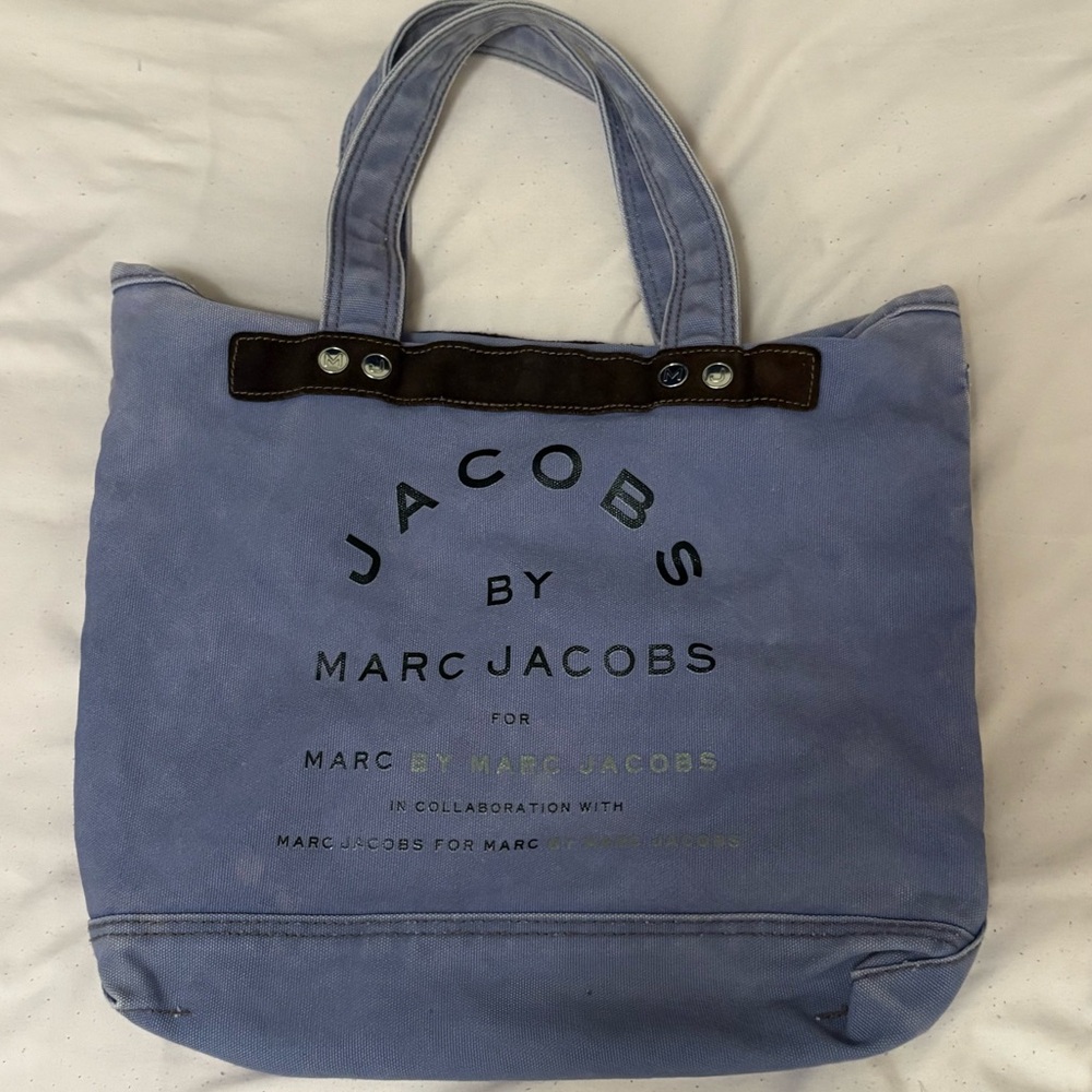 Marc Jacobs Canvas Tote Bag, Grey/Purple, One Size